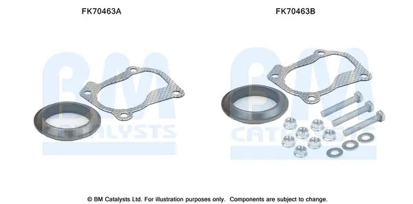 монтажен комплект, изпускателна тръба BM CATALYSTS        