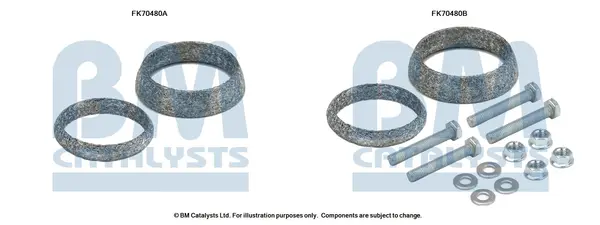 монтажен комплект, изпускателна тръба BM CATALYSTS        