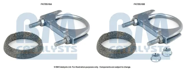 монтажен комплект, изпускателна тръба BM CATALYSTS        