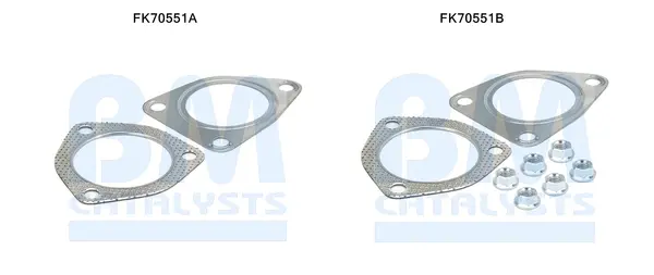 монтажен комплект, изпускателна тръба BM CATALYSTS        