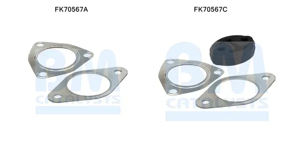 монтажен комплект, изпускателна тръба BM CATALYSTS        