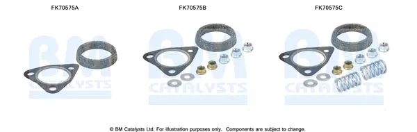 монтажен комплект, изпускателна тръба BM CATALYSTS        