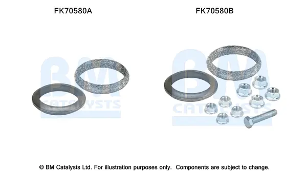монтажен комплект, изпускателна тръба BM CATALYSTS        