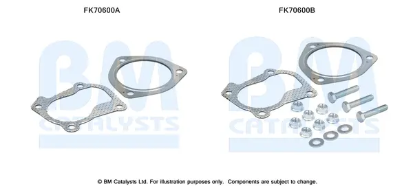монтажен комплект, изпускателна тръба BM CATALYSTS        