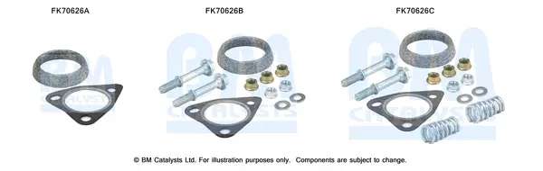 монтажен комплект, изпускателна тръба BM CATALYSTS        