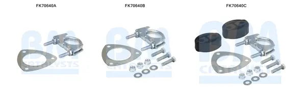 монтажен комплект, изпускателна тръба BM CATALYSTS        