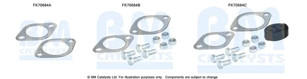 монтажен комплект, изпускателна тръба BM CATALYSTS        