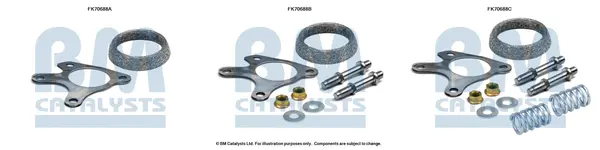 монтажен комплект, изпускателна тръба BM CATALYSTS        