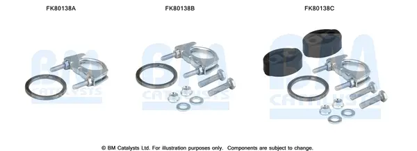 монтажен комплект, катализатор BM CATALYSTS        