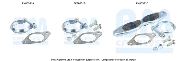 монтажен комплект, катализатор BM CATALYSTS        