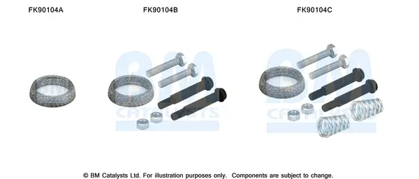 монтажен комплект, катализатор BM CATALYSTS        