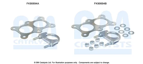 монтажен комплект, катализатор BM CATALYSTS        
