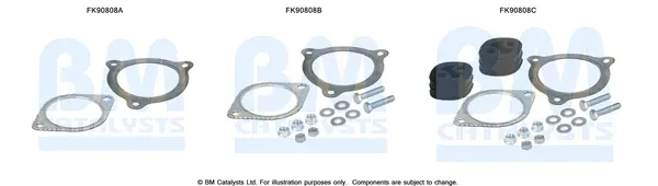 монтажен комплект, катализатор BM CATALYSTS        