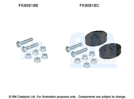 монтажен комплект, катализатор BM CATALYSTS        