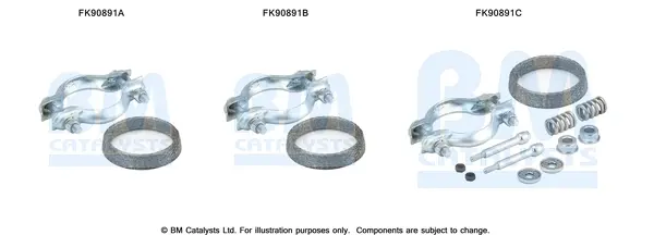 монтажен комплект, катализатор BM CATALYSTS        