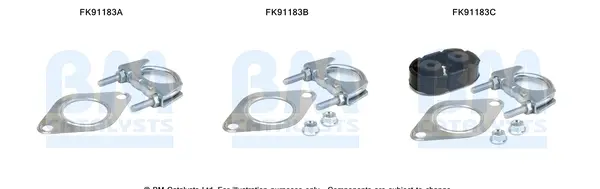 монтажен комплект, катализатор BM CATALYSTS        