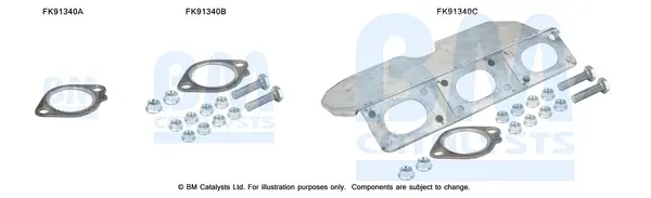 монтажен комплект, катализатор BM CATALYSTS        