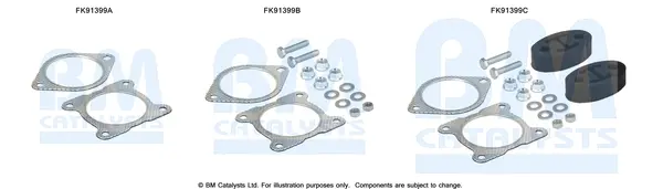монтажен комплект, катализатор BM CATALYSTS        