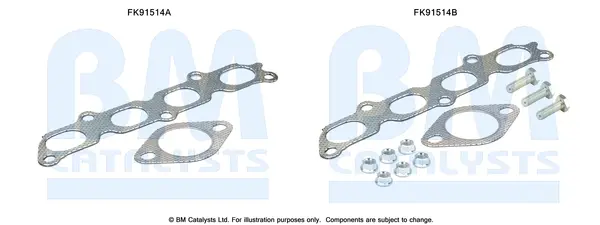 монтажен комплект, катализатор BM CATALYSTS        