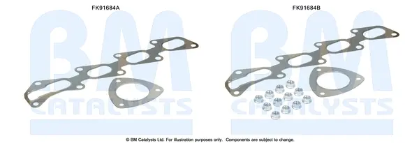 Монтажен комплект за OPEL CORSA E фургон/хетчбек (X15) 1.4 (08) FK91684 BM CATALYSTS        