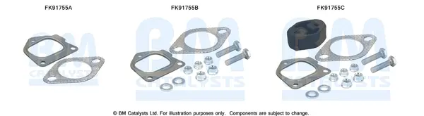 монтажен комплект, катализатор BM CATALYSTS        
