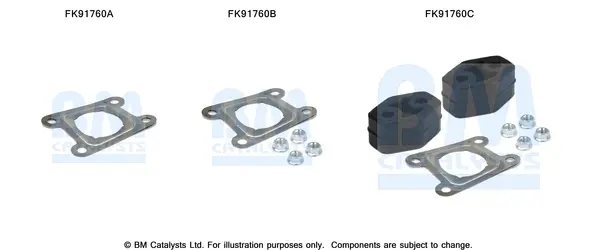 монтажен комплект, катализатор BM CATALYSTS        