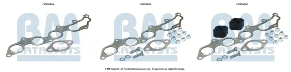 монтажен комплект, катализатор BM CATALYSTS        