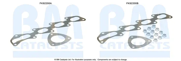 монтажен комплект, катализатор BM CATALYSTS        
