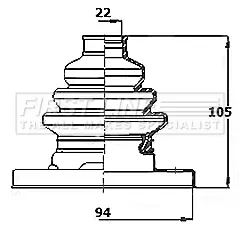маншон, полуоска FIRST LINE          