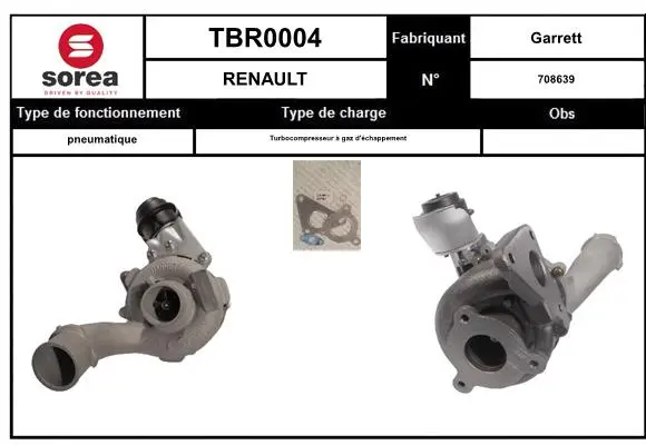 турбина, принудително пълнене с въздух SNRA                