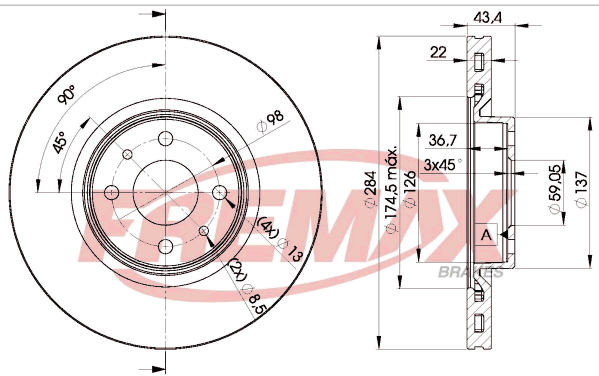 спирачен диск FREMAX              