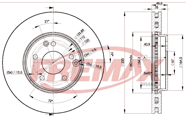 спирачен диск FREMAX              