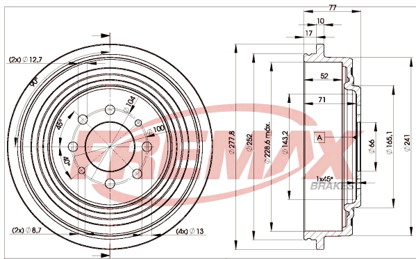 спирачен барабан FREMAX              