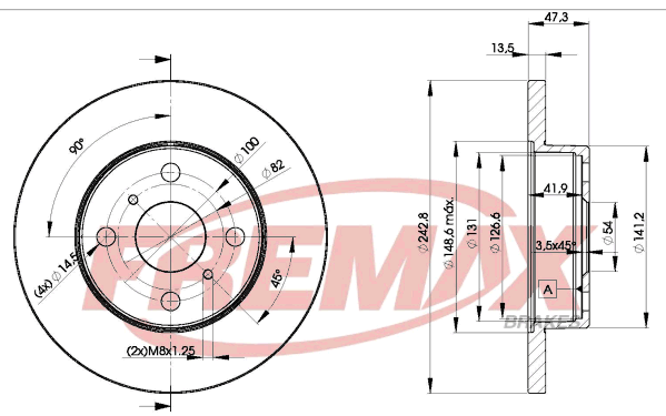 спирачен диск FREMAX              