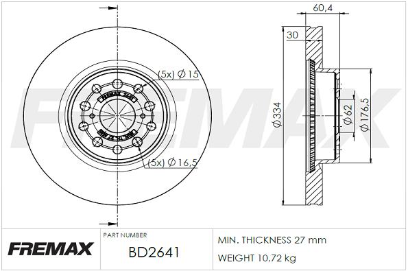 спирачен диск FREMAX              