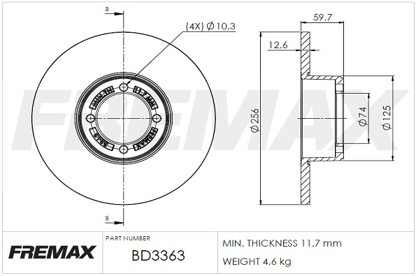 спирачен диск FREMAX              