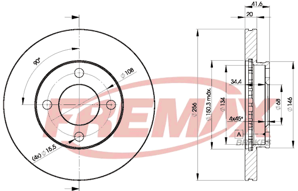 спирачен диск FREMAX              
