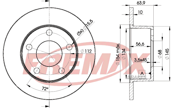 Спирачни дискове за AUDI 100 (4A, C4) 2.0 E 16V BD-4060 FREMAX              