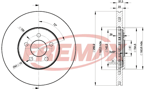 спирачен диск FREMAX              