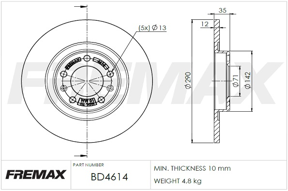 Спирачен диск FREMAX