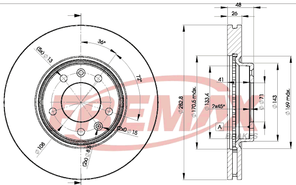 спирачен диск FREMAX              