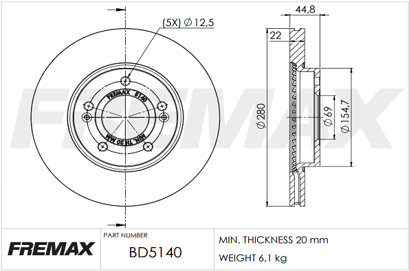 спирачен диск FREMAX              