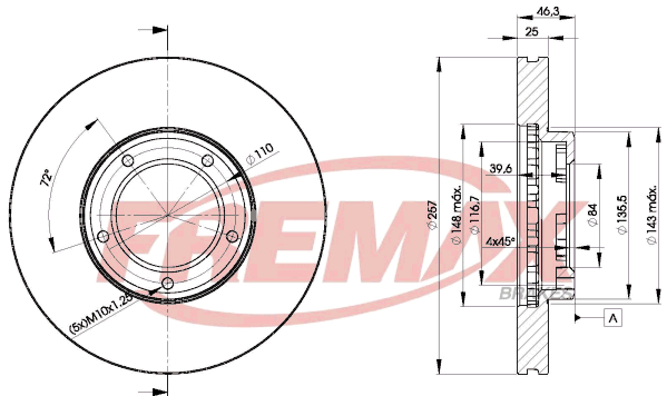 спирачен диск FREMAX              