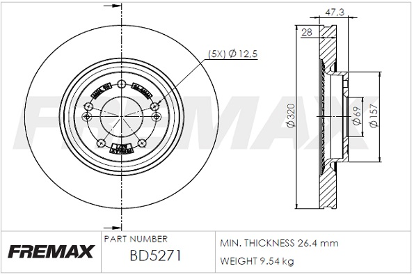 спирачен диск FREMAX              