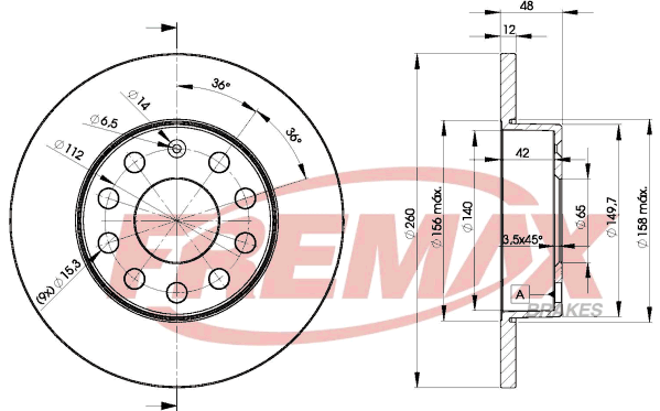спирачен диск FREMAX              