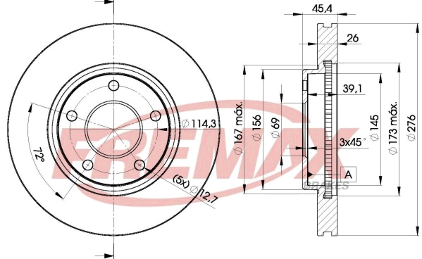 спирачен диск FREMAX              