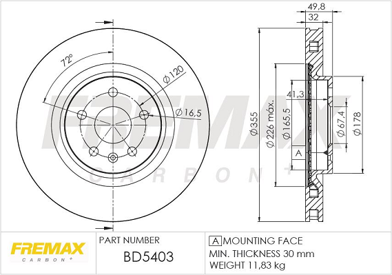 спирачен диск FREMAX              