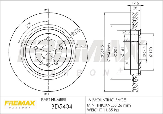 спирачен диск FREMAX              