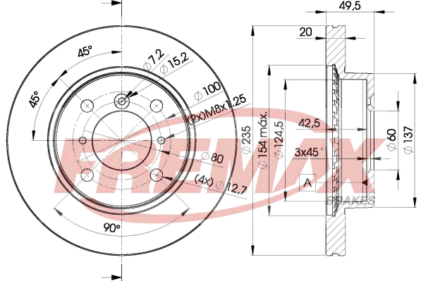 спирачен диск FREMAX              