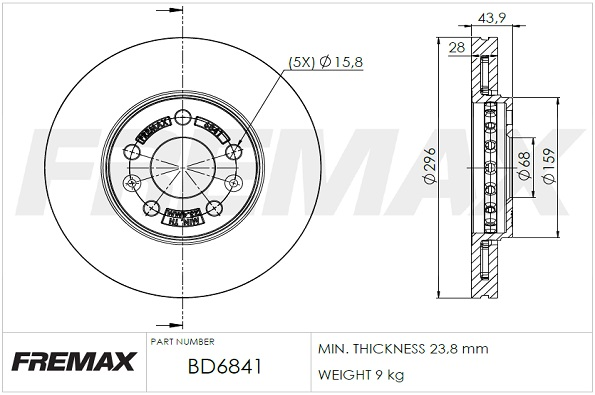 спирачен диск FREMAX              